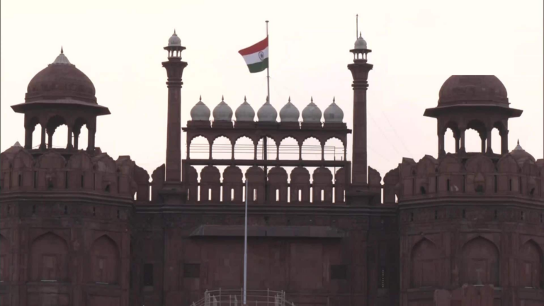 National flags at Red Fort and Rashtrapati Bhavan fly at half-mast as one-day state mourning is being observed in the country following the demise of Queen Elizabeth II.