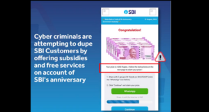 Beware of subsidies and free offers promised by fraudsters to dupe you. Stay alert and BeSafeWithSBI.