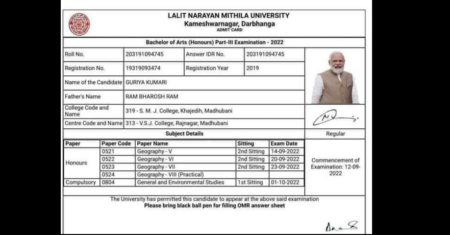 VIRAL NEWS: Pm Narendra Modi's photo on university exam hall ticket