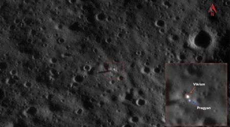 ISRO releases image of Vikram lander and Pragyan rover resting on moon