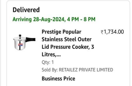 OMG: ಆರ್ಡರ್ ರದ್ದುಗೊಳಿಸಿದ 2 ವರ್ಷಗಳ ನಂತರ ‘ಅಮೆಜಾನ್’ನಿಂದ ಪ್ರೆಶರ್ ಕುಕ್ಕರ್ ಪಡೆದ ವ್ಯಕ್ತಿ | Amazon Order