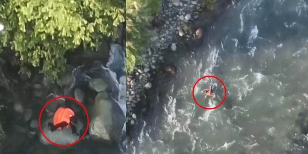 Video Man who helped terrorists in Jammu and Kashmir jumps into river, dies
