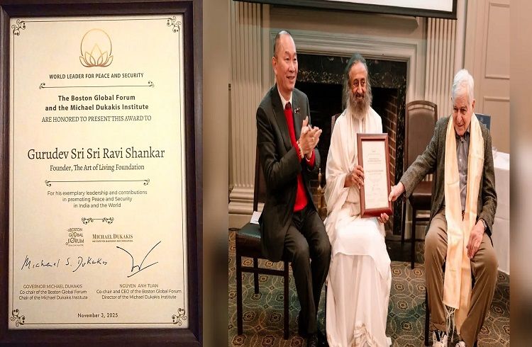 BREAKING : ಶ್ರೀ ಶ್ರೀ ರವಿಶಂಕರ್ ಅವರಿಗೆ `ವಿಶ್ವ ಶಾಂತಿ ನಾಯಕ’ ಪ್ರಶಸ್ತಿ ಪ್ರದಾನ | Gurudev Sri Sri Ravi Shankar