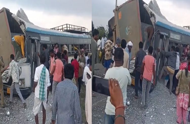 BREAKING : ತೆಲಂಗಾಣ ಭೀಕರ ಅಪಘಾತದಲ್ಲಿ 20 ಮಂದಿ ಸಾವು : ಆಘಾತಕಾರಿ ವಿಡಿಯೋ ವೈರಲ್ | WATCH VIDEO