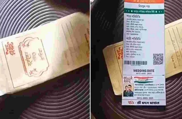 Viral : `ಆಧಾರ್ ಕಾರ್ಡ್’ ಮಾದರಿ `ಮದುವೆ ಆಮಂತ್ರಣ ಪತ್ರಿಕೆ’ : ವಿಡಿಯೋ ವೈರಲ್ | WATCH VIDEO