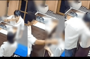 Shocking: ಕುಡಿದ ಮತ್ತಿನಲ್ಲಿ ಮಹಿಳಾ ರಿಸೆಪ್ಷನಿಸ್ಟ್ ಗೆ ಬಲವಂತವಾಗಿ ಚುಂಬಿಸಿದ ಉದ್ಯಮಿಯ ಮಗ | Watch video