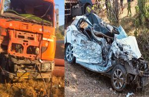 BREAKING : ಮತ್ತೊಂದು ಭೀಕರ ರಸ್ತೆ ಅಪಘಾತ : ಲಾರಿಗೆ ಕಾರು ಡಿಕ್ಕಿಯಾಗಿ ಐವರು ಯುವಕರು ಸ್ಥಳದಲ್ಲೇ ಸಾವು.!