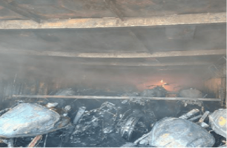 ಬಳ್ಳಾರಿಯಲ್ಲಿ ಲಾರಿಗೆ ಆಕಸ್ಮಿಕ ಬೆಂಕಿ : ಲಕ್ಷಾಂತರ ಮೌಲ್ಯದ 40 ಬೈಕ್ ಗಳು ಬೆಂಕಿಗಾಹುತಿ, ಚಾಲಕ ಬಚಾವ್!