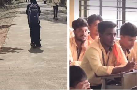 ರಾಜ್ಯದಲ್ಲಿ ಮತ್ತೆ ಭುಗಿಲೆದ್ದ ಹಿಜಾಬ್ ವಿವಾದ : ಕಾಲೇಜಿಗೆ ಬುರ್ಖಾ, ಕೇಸರಿ ಶಾಲು ಧರಿಸಿ ಬಂದ ವಿದ್ಯಾರ್ಥಿ, ವಿದ್ಯಾರ್ಥಿನಿಯರು!