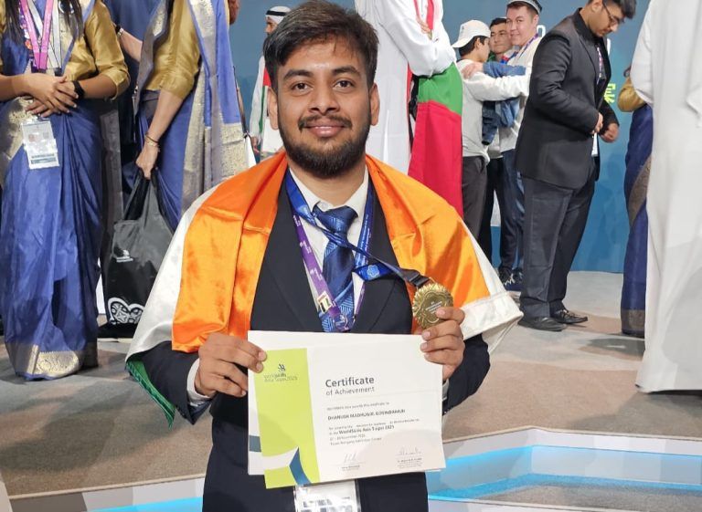 ವಿಶ್ವ ವೇದಿಕೆಯಲ್ಲಿ ಗ್ರಾಮೀಣ ಯುವ ಪ್ರತಿಭೆ ಧನುಷ್ ಎಂ.ಜಿ.ಗೆ ಐತಿಹಾಸಿಕ ಗೌರವ: ಜಿಟಿಟಿಸಿಗೆ ಮೊದಲ ಬಾರಿಗೆ ವರ್ಲ್ಡ್ ಸ್ಕಿಲ್ಸ್ ಏಷ್ಯಾ ಪದಕ