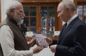 BREAKING: ವ್ಲಾಡಿಮಿರ್ ಪುಟಿನ್ ಭಾರತ ಭೇಟಿ: ರಷ್ಯಾ ಅಧ್ಯಕ್ಷರಿಗೆ ಭಗವದ್ಗೀತೆಯ ಪ್ರತಿಯನ್ನು ಉಡುಗೊರೆಯಾಗಿ ನೀಡಿದ ಪ್ರಧಾನಿ ಮೋದಿ