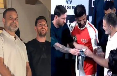 ರಾಹುಲ್ ಗಾಂಧಿಗೆ ತನ್ನ `ಜೆರ್ಸಿ’ ಗಿಫ್ಟ್ ಕೊಟ್ಟ ಫುಟ್ಬಾಲ್ ತಾರೆ `ಮೆಸ್ಸಿ’ : ವಿಡಿಯೋ ವೈರಲ್ | WATCH VIDEO