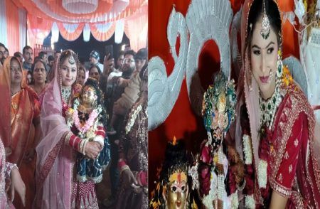 VIRAL : ಹಿಂದೂ ಸಂಪ್ರದಾಯದಂತೆ ಶ್ರೀಕೃಷ್ಣನನ್ನು ಅದ್ದೂರಿಯಾಗಿ ಮದುವೆಯಾದ ಯುವತಿ : ವೀಡಿಯೋ ವೈರಲ್ | WATCH VIDEO