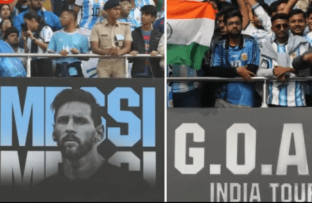 ಸಾಲ್ಟ್ ಲೇಕ್ ಸ್ಟೇಡಿಯಂನಿಂದ ನಿಮಿಷಗಳಲ್ಲೇ ನಿರ್ಗಮಿಸಿದ ಮೆಸ್ಸಿ: ಆಕ್ರೋಶಗೊಂಡ ಜನರಿಂದ ಮೈದಾನಕ್ಕೆ ಬಾಟಲಿ ಎಸೆತ