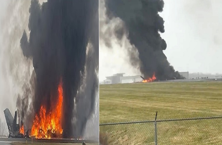 BREAKING : ಅಮೆರಿಕದಲ್ಲಿ ವಿಮಾನ ಪತನಗೊಂಡು ಹಲವರು ಸಾವು : ಭಯಾನಕ ವಿಡಿಯೋ ವೈರಲ್ | WATCH VIDEO