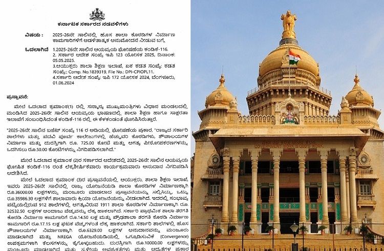 BIG NEWS: ರಾಜ್ಯಾಧ್ಯಂತ 2,200 ಸರ್ಕಾರಿ ಶಾಲೆಗಳ ಕೊಠಡಿ ನಿರ್ಮಾಣಕ್ಕೆ ಸರ್ಕಾರ ಆಡಳಿತಾತ್ಮಕ ಅನುಮೋದನೆ