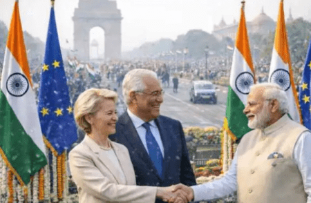 ಕರ್ತವ್ಯ ಪಥದಲ್ಲಿ ಯುರೋಪಿಯನ್ ವೈಭವ: ಭಾರತದ 77ನೇ ಗಣರಾಜ್ಯೋತ್ಸವಕ್ಕೆ ಇಯು ನಾಯಕರ ಐತಿಹಾಸಿಕ ಭೇಟಿ