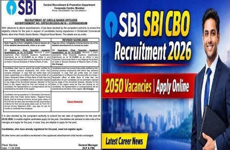 ಉದ್ಯೋಗವಾರ್ತೆ : ಪದವೀಧರರಿಗೆ ಭರ್ಜರಿ ಗುಡ್ ನ್ಯೂಸ್ : ‘SBI’ ನಲ್ಲಿ 2273 ಹುದ್ದೆಗಳಿಗೆ ಅರ್ಜಿ ಆಹ್ವಾನ |SBI Recruitment 2026