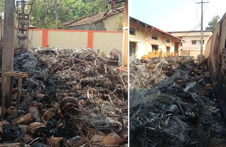 ಶಿವಮೊಗ್ಗ: ಸಾಗರದ ಮೆಸ್ಕಾಂ ಟ್ರಾನ್ಸ್ ಫಾರ್ಮ್ ರಿಪೇರಿ ಕೇಂದ್ರದಲ್ಲಿ ಆಕಸ್ಮಿಕ ಅಗ್ನಿ ಅವಘಡ, ಲಕ್ಷಾಂತರ ರೂಪಾಯಿ ನಷ್ಟ