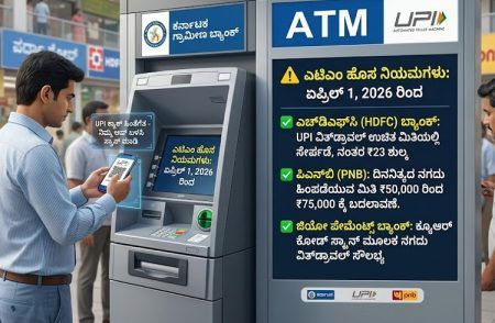 ಬ್ಯಾಂಕ್ ಗ್ರಾಹಕರೇ ಗಮನಿಸಿ : ಏಪ್ರಿಲ್ 1 ರಿಂದ ಹೊಸ `ATM’ ನಿಯಮಗಳು ಜಾರಿ !