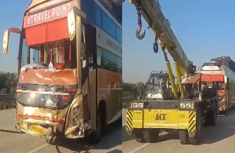 BREAKING : ಹೋಳಿ ಹಬ್ಬದ ದಿನವೇ ಘೋರ ದುರಂತ : ಯಮುನಾ ಎಕ್ಸ್ಪ್ರೆಸ್ ವೇ ನಲ್ಲಿ ಬಸ್-ವ್ಯಾನ್ ಡಿಕ್ಕಿಯಾಗಿ 6 ಮಂದಿ ಸಾವು | WATCH VIDEO