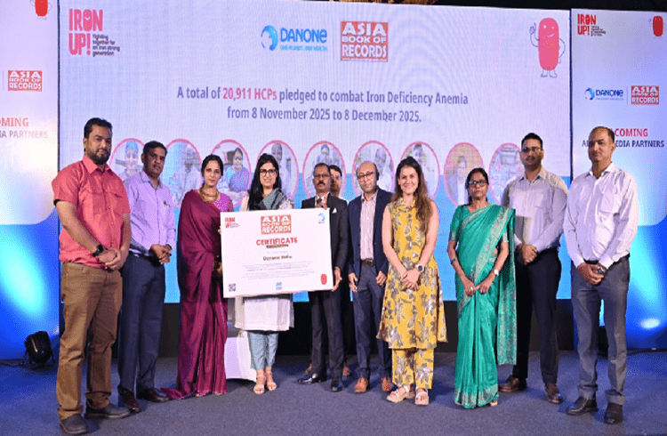 ರಕ್ತಹೀನತೆಯ ವಿರುದ್ಧ ಹೋರಾಟ : ಏಷ್ಯಾ ಬುಕ್ ಆಫ್ ರೆಕಾರ್ಡ್ಸ್ನಲ್ಲಿ ದಾಖಲೆಯನ್ನು ನಿರ್ಮಿಸಿದ ಡ್ಯಾನೋನ್ ಇಂಡಿಯಾ
