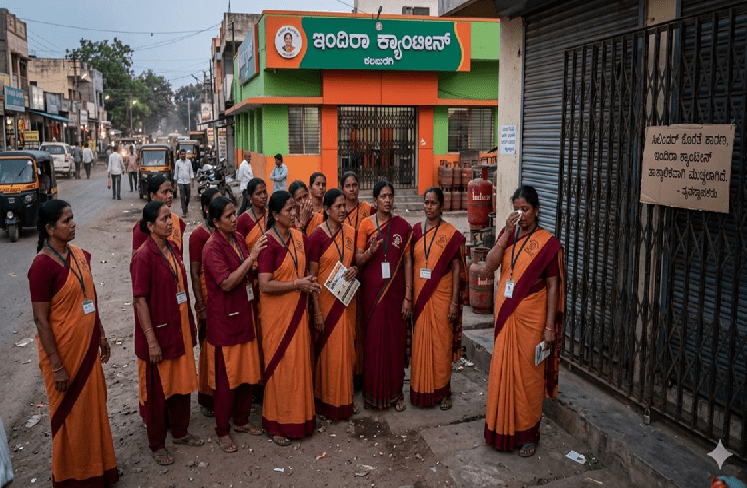 ಸಿಲಿಂಡರ್ ಕೊರತೆ ಎಫೆಕ್ಟ್ : ಕಲಬುರ್ಗಿಯಲ್ಲಿ ಕೆಲಸ ಕಳೆದುಕೊಂಡ ಇಂದಿರಾ ಕ್ಯಾಂಟೀನ್ನ 10ಕ್ಕೂ ಹೆಚ್ಚು ಮಹಿಳಾ ಕಾರ್ಮಿಕರು!