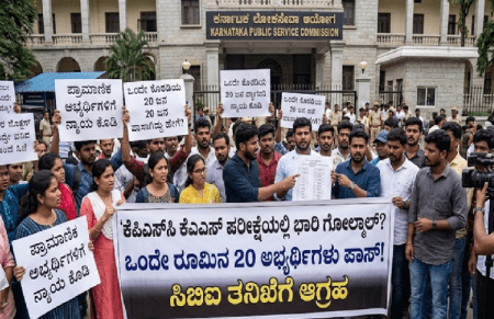 ಕೆಪಿಎಸ್ಸಿ, ಕೆಎಎಸ್ ಪರೀಕ್ಷೆಯಲ್ಲಿ ಭಾರಿ ಗೋಲ್ಮಾಲ್? ಒಂದೇ ರೂಮಿನ 20 ಅಭ್ಯರ್ಥಿಗಳು ಪಾಸ್! ಸಿಬಿಐ ತನಿಖೆಗೆ ಆಗ್ರಹ