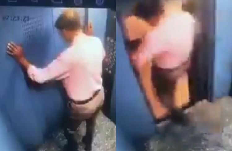 SHOCKING : `ಲಿಫ್ಟ್’ ಯಂತ್ರಕ್ಕೆ ಸಿಲುಕಿ ಅಪ್ಪಚ್ಚಿಯಾದ ವ್ಯಕ್ತಿ : ಆಘಾತಕಾರಿ ವಿಡಿಯೋ ವೈರಲ್ | WATCH VIDEO