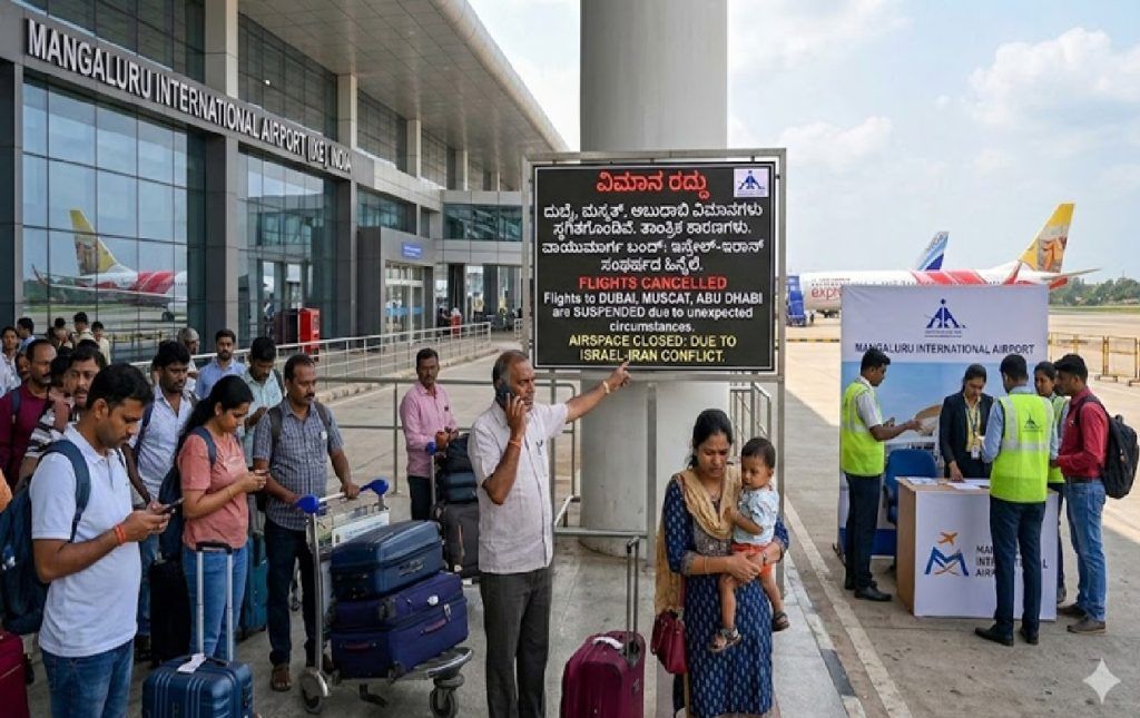 Israel-Iran conflict heats up: Flights cancelled at Mangalore Airport, passengers stranded!