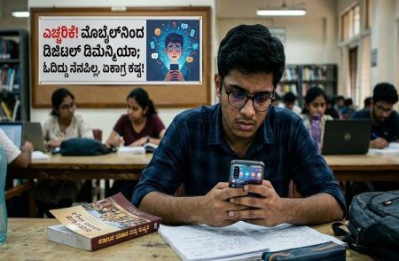 ALERT : ಮೊಬೈಲ್ ಬಳಕೆಯಿಂದ `ಡಿಜಿಟಲ್ ಬುದ್ಧಿಮಾಂದ್ಯತೆ’ : ವಿದ್ಯಾರ್ಥಿಗಳಿಗೆ ಓದಿದ್ದು ನೆನಪಿರಲ್ಲ.!