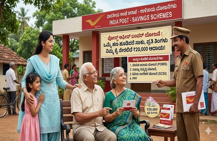 ಪೋಸ್ಟ್ ಆಫೀಸ್ ಬಂಪರ್ ಯೋಜನೆ : ಒಮ್ಮೆ ಹಣ ಹೂಡಿದರೆ ಸಾಕು, ಪ್ರತಿ ತಿಂಗಳು ನಿಮ್ಮ ಕೈ ಸೇರಲಿದೆ ₹20,000 ಆದಾಯ!