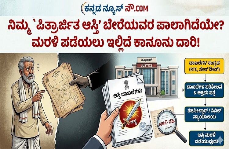 ನಿಮ್ಮ `ಪಿತ್ರಾರ್ಜಿತ ಆಸ್ತಿ’ ಬೇರೆಯವರ ಪಾಲಾಗಿದೆಯೇ? ಮರಳಿ ಪಡೆಯಲು ಇಲ್ಲಿದೆ ಕಾನೂನು ದಾರಿ!