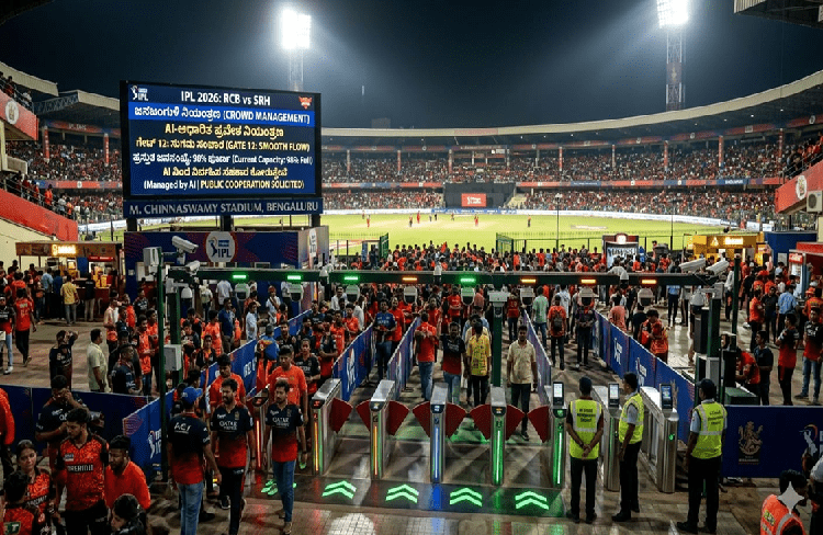 BIG NEWS : IPL 2026 ಪಂದ್ಯಾವಳಿ : ಚಿನ್ನಸ್ವಾಮಿ ಸ್ಟೇಡಿಯಂ ಜನಜಂಗುಳಿ ನಿಯಂತ್ರಿಸಲು ‘AI’ ಬಳಕೆ