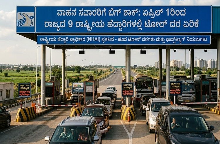 ವಾಹನ ಸವಾರರಿಗೆ ಬಿಗ್ ಶಾಕ್ : ಏಪ್ರಿಲ್ 1ರಿಂದ ರಾಜ್ಯದ 9 ರಾಷ್ಟ್ರೀಯ ಹೆದ್ದಾರಿಗಳಲ್ಲಿ `ಟೋಲ್ ದರ’ ಏರಿಕೆ