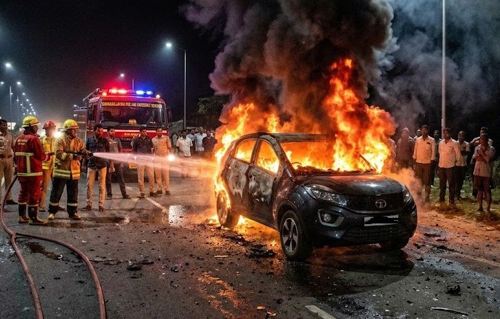BREAKING : ಚಿಕ್ಕಬಳ್ಳಾಪುರದಲ್ಲಿ ಘೋರ ದುರಂತ : ಚಲಿಸುತ್ತಿದ್ದ ಕಾರು ಹೊತ್ತಿ ಉರಿದು ಚಾಲಕ ಸಜೀವ ದಹನ !