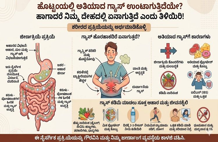 ಹೊಟ್ಟೆಯಲ್ಲಿ ಗ್ಯಾಸ್ ತಡೆಹಿಡಿದರೆ ಏನಾಗುತ್ತದೆ? ಮುಜುಗರಕ್ಕೀಡು ಮಾಡುವ ಇದನ್ನು ನಿಯಂತ್ರಿಸಲು ಇಲ್ಲಿದೆ ಸಲಹೆ