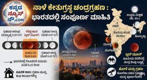 ನಾಳೆ ಕೇತುಗ್ರಸ್ಥ ಚಂದ್ರಗ್ರಹಣ : ಭಾರತದಲ್ಲಿ ಗೋಚರತೆಯ ಸಮಯ, ಸೂತಕ ಕಾಲದ ಬಗ್ಗೆ ಇಲ್ಲಿದೆ ಸಂಪೂರ್ಣ ಮಾಹಿತಿ