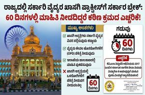 BIG NEWS: ರಾಜ್ಯದಲ್ಲಿ ‘ಸರ್ಕಾರಿ ವೈದ್ಯರ ಖಾಸಗಿ ಪ್ರಾಕ್ಟೀಸ್’ಗೆ ಸರ್ಕಾರ ಬ್ರೇಕ್: 60 ದಿನಗಳಲ್ಲಿ ಮಾಹಿತಿ ನೀಡದಿದ್ದರೆ ಕಠಿಣ ಕ್ರಮದ ಎಚ್ಚರಿಕೆ!
