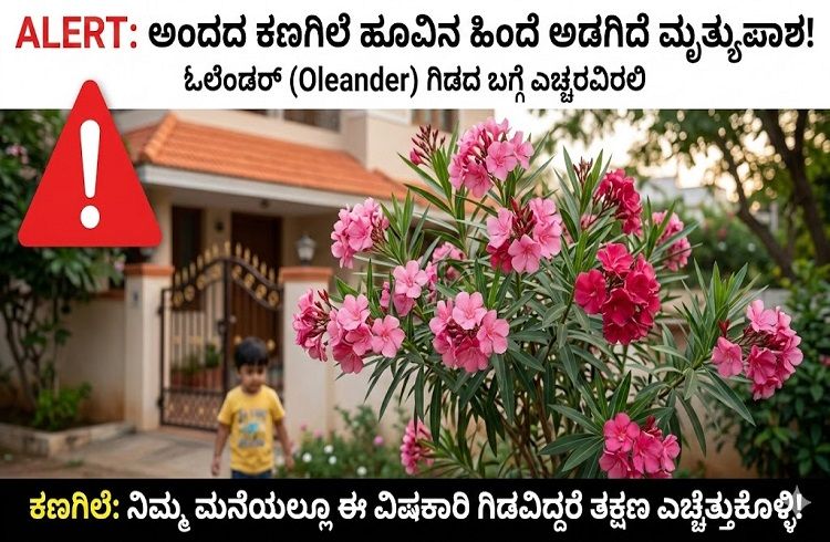 ALERT : ಅಂದದ `ಕಣಗಿಲೆ’ ಹೂವಿನ ಹಿಂದೆ ಅಡಗಿದೆ ಮೃತ್ಯುಪಾಶ : ನಿಮ್ಮ ಮನೆಯಲ್ಲೂ ಈ ಗಿಡವಿದ್ದರೆ ಇಂದೇ ಎಚ್ಚೆತ್ತುಕೊಳ್ಳಿ !