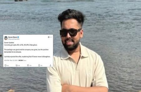 ಬೆಂಗಳೂರಿಗೆ ಬರಲು ಇಷ್ಟವಿಲ್ಲದೆ 34 ಲಕ್ಷ ಸಂಬಳದ ಆಫರ್ ತಿರಸ್ಕರಿಸಿದ ವ್ಯಕ್ತಿ: ನೆಟ್ಟಿಗರು ಹೇಳಿದ್ದೇನು ಓದಿ!