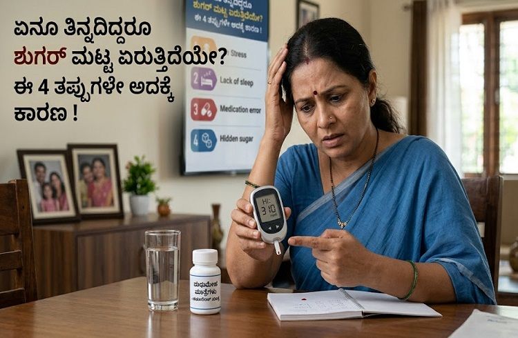 ಏನೂ ತಿನ್ನದಿದ್ದರೂ ಶುಗರ್ ಮಟ್ಟ ಏರುತ್ತಿದೆಯೇ? ಈ 4 ತಪ್ಪುಗಳೇ ಅದಕ್ಕೆ ಕಾರಣ !