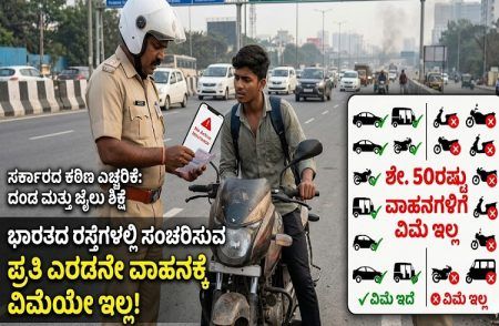 SHOCKING : ಭಾರತದ ರಸ್ತೆಗಳಲ್ಲಿ ಸಂಚರಿಸುವ ಪ್ರತಿ ಎರಡನೇ ವಾಹನಕ್ಕೆ ವಿಮೆಯೇ ಇಲ್ಲ!