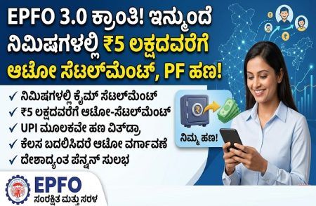 ಉದ್ಯೋಗಿಗಳಿಗೆ `EPFO’ ಭರ್ಜರಿ ಗುಡ್ ನ್ಯೂಸ್ : ಇನ್ಮುಂದೆ ನಿಮಿಷಗಳಲ್ಲಿ ಸಿಗಲಿದೆ ₹5 ಲಕ್ಷದವರೆಗೆ ಆಟೋ ಸೆಟಲ್ಮೆಂಟ್, `PF’ ಹಣ!