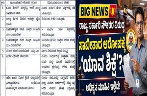 BIG NEWS : ರಾಜ್ಯ ಸರ್ಕಾರಿ ನೌಕರರ ವಿರುದ್ಧ ಸಾಬೀತಾದ ಆರೋಪಕ್ಕೆ ‘ಯಾವ ಶಿಕ್ಷೆ’? ಇಲ್ಲಿದೆ ಮಾಹಿತಿ