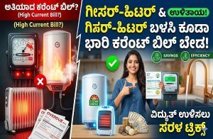 ಗೀಸರ್, ಹೀಟರ್ ಬಳಸಿದರೂ ಬರಲ್ಲ ಭಾರಿ ಕರೆಂಟ್ ಬಿಲ್ : ವಿದ್ಯುತ್ ಉಳಿಸಲು ಜಸ್ಟ್ ಹೀಗೆ ಮಾಡಿ.!