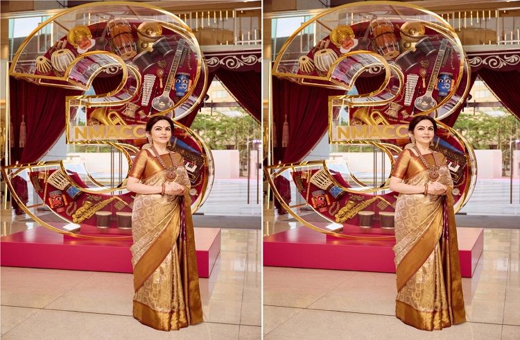 NMACC ಸಂಭ್ರಮದಲ್ಲಿ ನೀತಾ ಅಂಬಾನಿ: ‘ಸ್ವದೇಶ್’ ಕಾಂಜೀವರಂ ಸೀರೆಯಲ್ಲಿ ದೇವಲೋಕದ ಅಪ್ಸರೆಯಂತೆ ಮಿಂಚಿದ ಕಲಾ ಪೋಷಕಿ!