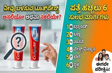 ನೀವು ಬಳಸುವ ‘ಟೂತ್ಪೇಸ್ಟ್’ ಅಸಲಿಯೋ ಅಥವಾ ನಕಲಿಯೇ? ಪತ್ತೆ ಹಚ್ಚಲು ಇಲ್ಲಿವೆ 6 ಸುಲಭ ಮಾರ್ಗಗಳು