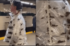 ಅಯ್ಯೋ ಅಸಹ್ಯ! ‘ಜೀವಂತ ಜಿರಳೆ’ಗಳ ಕೋಟ್ ಧರಿಸಿ ರೈಲು ಹತ್ತಿದ ಭೂಪ: ವಿಡಿಯೋ ನೋಡಿ ಬೆಚ್ಚಿಬಿದ್ದ ನೆಟ್ಟಿಗರು | Watch video