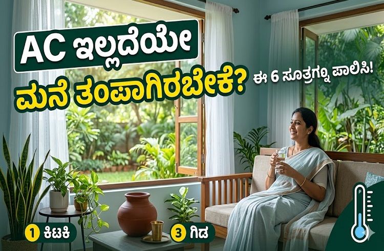 ‘AC’ ಇಲ್ಲದೆಯೇ ನಿಮ್ಮ ಮನೆ ಮಲೆನಾಡಿನಂತೆ ತಂಪಾಗಿರಬೇಕೆ? ಈ 6 ಸೂತ್ರಗಳನ್ನು ಪಾಲಿಸಿ!